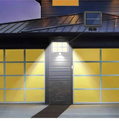 Kumandalı 3 Modlu Hareket Sensörlü Güneş Enerjili Solar 120 Cob Led Bahçe