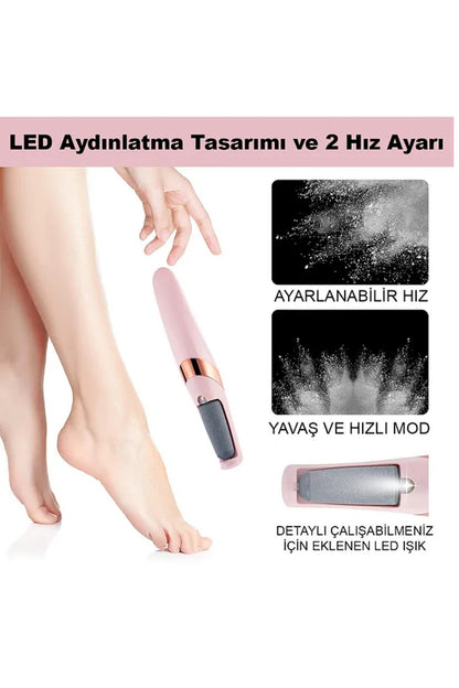 Şarjlı Ayak Törpüsü Pedikür ve Ayak Bakım Aleti Ayak Tabanı Bakım Törpüsü Topuk Nasır Temizleme