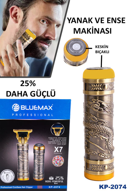 KP-2074 Profosyonel Suya Dayanaklı Ense Ve Yanak Makinası 1+1 Set Halinde
