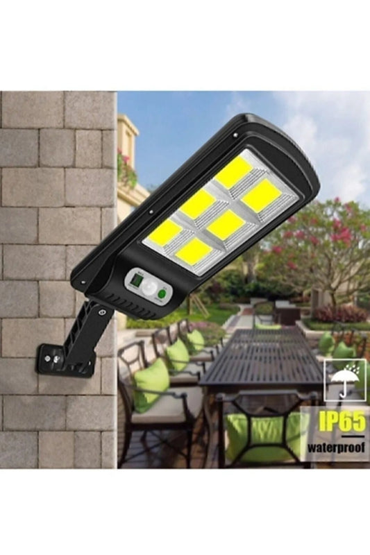Hareket Sensörlü 3 Modlu Cob Led Solar Güneş Enerjili Sokak Lambası Bahçe Aydınlatması