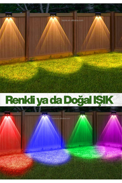 Yeni Model Solar Bahçe Aydınlatması Güneş Enerjili Duvar Lambası Merdiven Veranda Dekoratif Aplik
