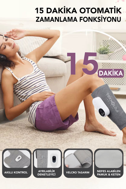 Diz Masajı Yeni Nesil Şarjlı Isıtmalı 3 Kademeli 40°C 45°C 50°C Hava Basınçlı Masaj 3 Modlu