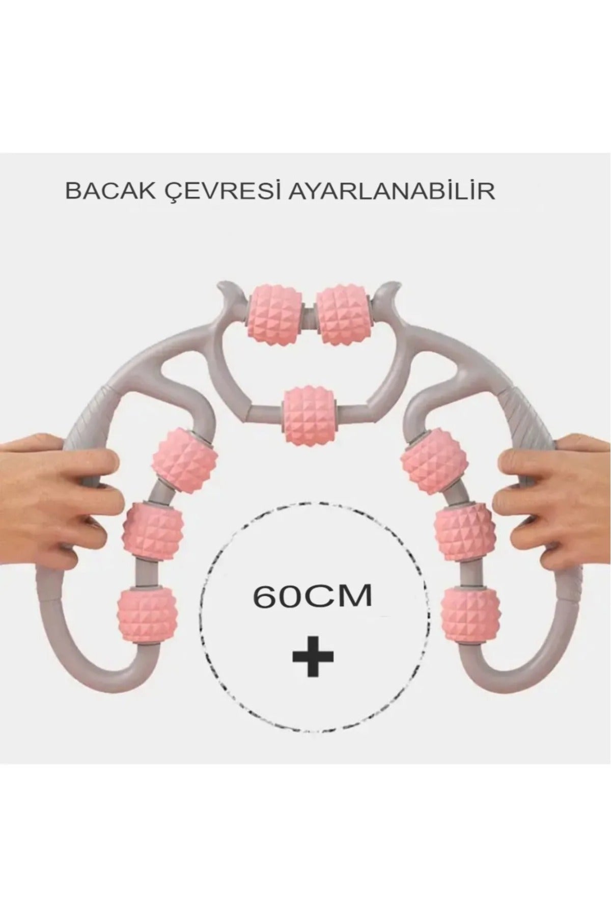 Kas Gevşetici Masaj Aleti 9 Tekerlekli Ayarlanabilir Lenf Drenaj Rulosu Bacak Kol Selülit etkili