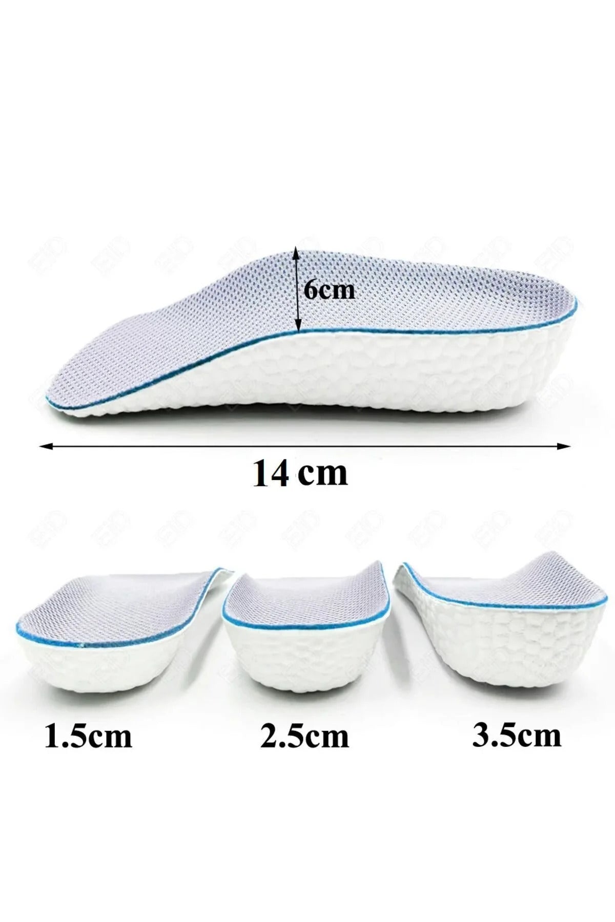 2,5 CM Boy Uzatan Tabanlık Çifti Ortopedik Gizli Topuk Yükseltici Ayakkabı İçi Destek