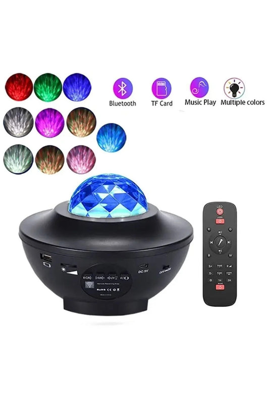 Bluetooth Hoparlörlü Galaxy Yıldız Projektör Lamba – Uzaktan Kumandalı RGB Gece Lambası