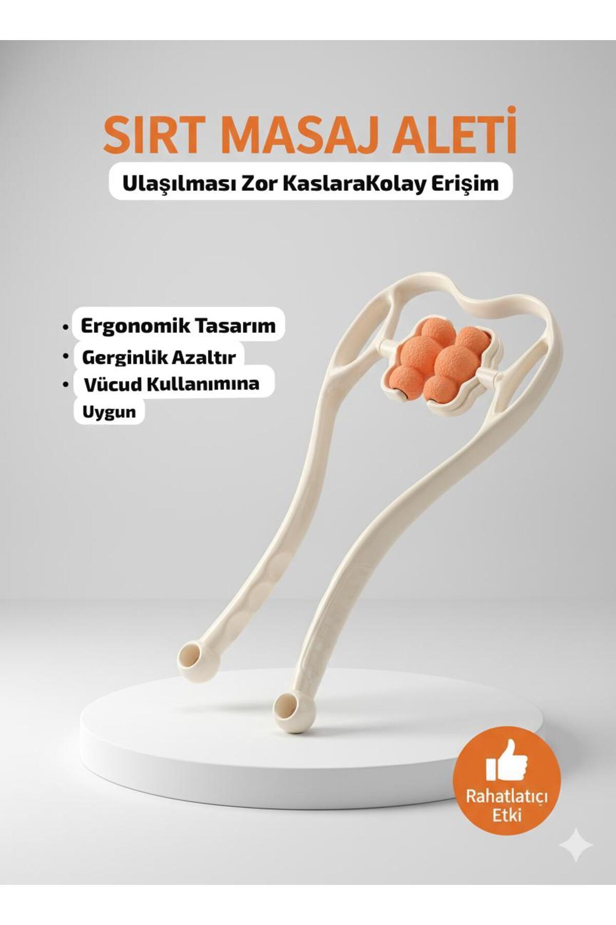 Sırt Masaj Aleti | Ulaşılması Zor Noktalar İçin Ergonomik Manuel Masaj Aparatı