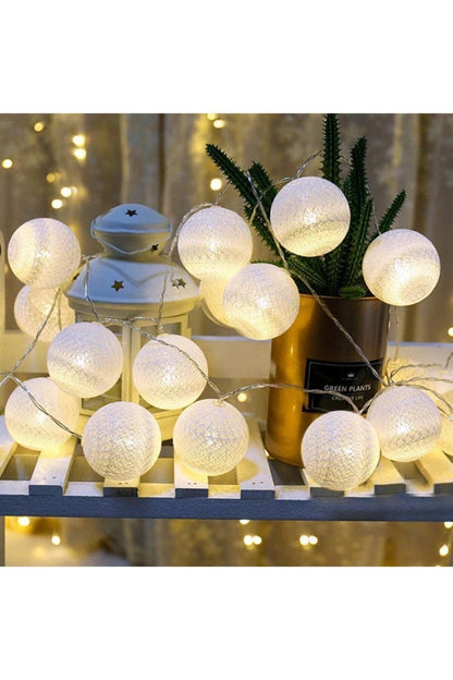Kristal Top Led Işık 3 Metre 20 Ledli Pilli Şeffaf Kablolu Gün Işığı Dekoratif Aydınlatma