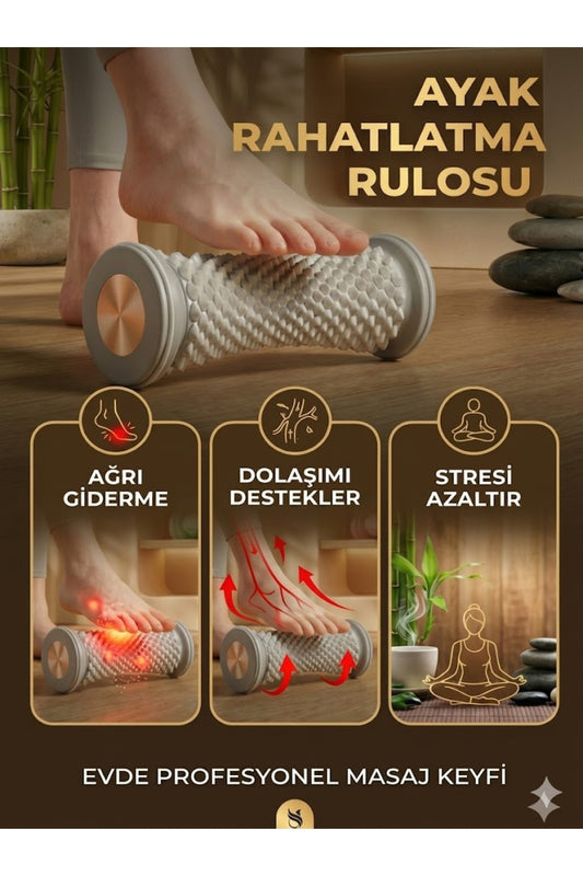 Ayak Masaj Rulosu - Dikenli Rahatlatıcı Terapi Silindiri Kan Dolaşımı Destekleyici Masaj Aleti