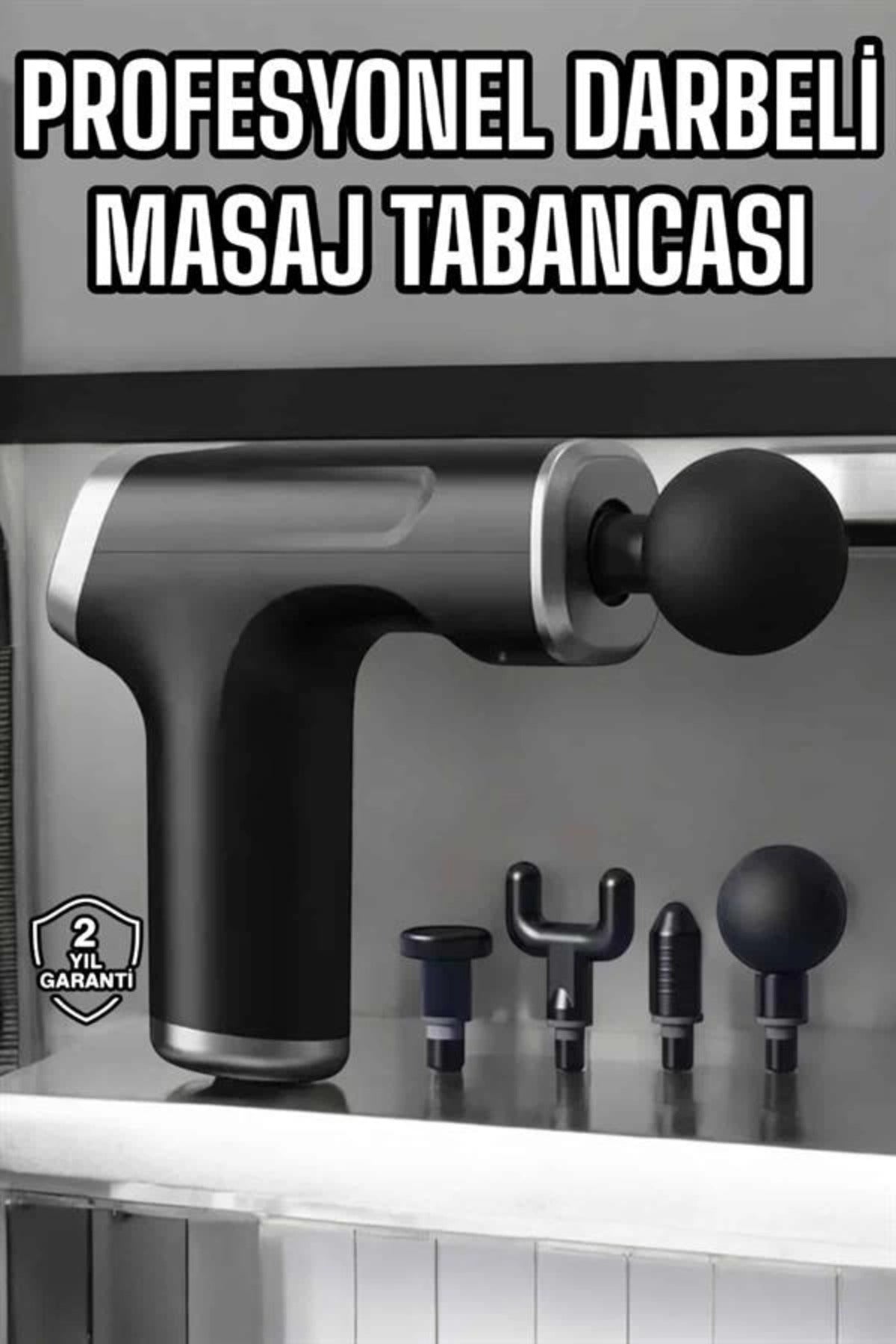 znv Mey İthalat® Masaj Tabancası 4 Başlıklı Kas ve Vücut Ağrıları İçin Şarjlı Darbeli znv2026