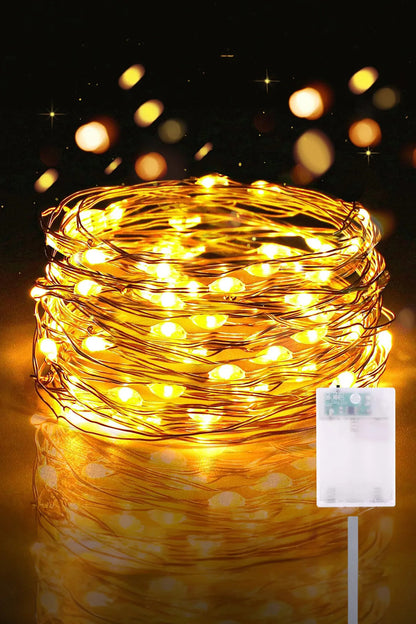 Peri Led 3 Metre Günışığı Ramazan Bayramı Yılbaşı Ağacı Işığı Sarı Işıklı Pilli Dekoratif Aydınlatma