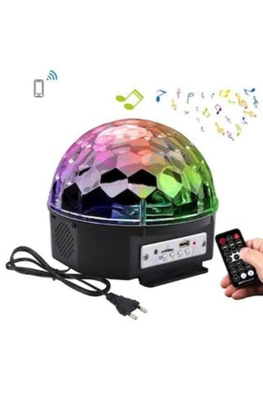 Hoparlör Disco Sahne Disko Topu Bluetooth Usb Led Işıklı Mp3