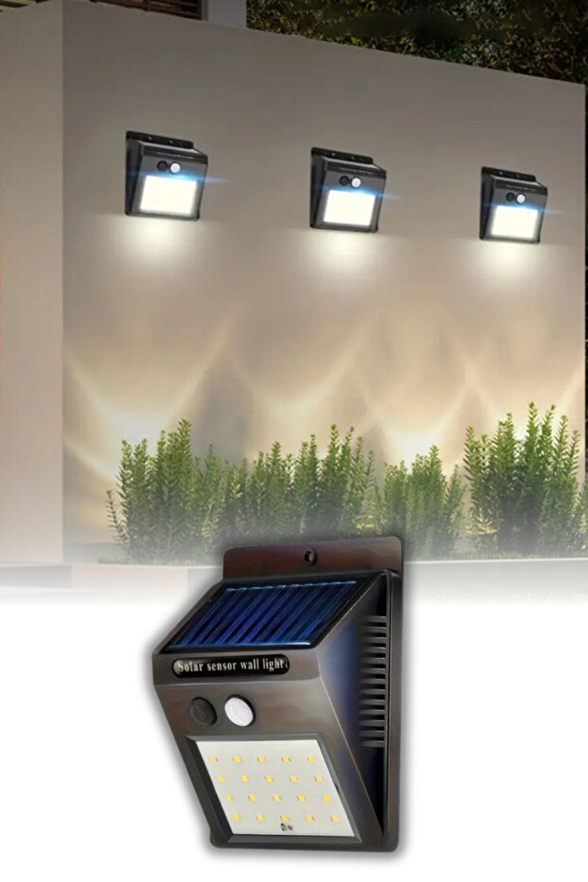 Güneş Enerjili Hareket Sensörlü 140 Led Bağ Bahçe Garaj Ev Aydınlatma Lambası Glrshop