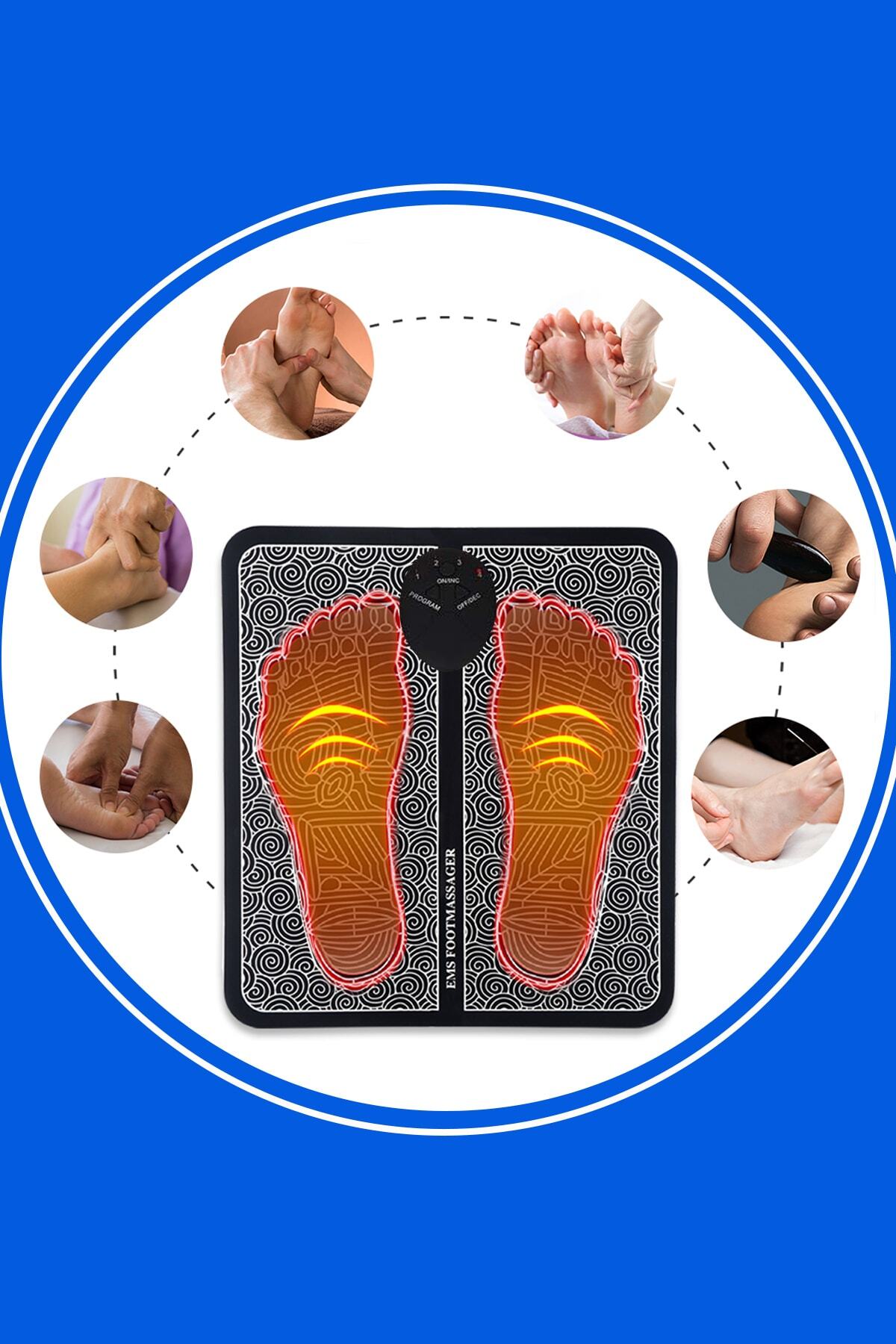 Ems Ayak Masaj Pedi Foot Massager Titreşimli Refleksloji Masaj Aleti