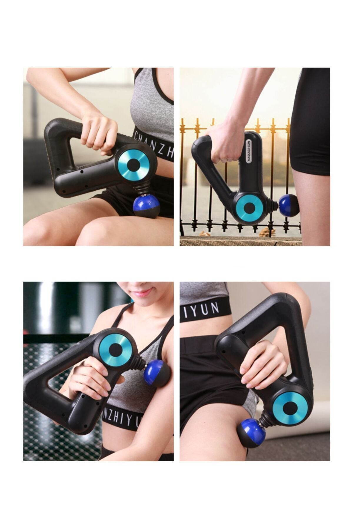 12 Masaj Başlıklı Tabanca Ergonomik Tasarım Kolay Kullanım Kablosuz Masaj Tabancası Kas Geliştirici
