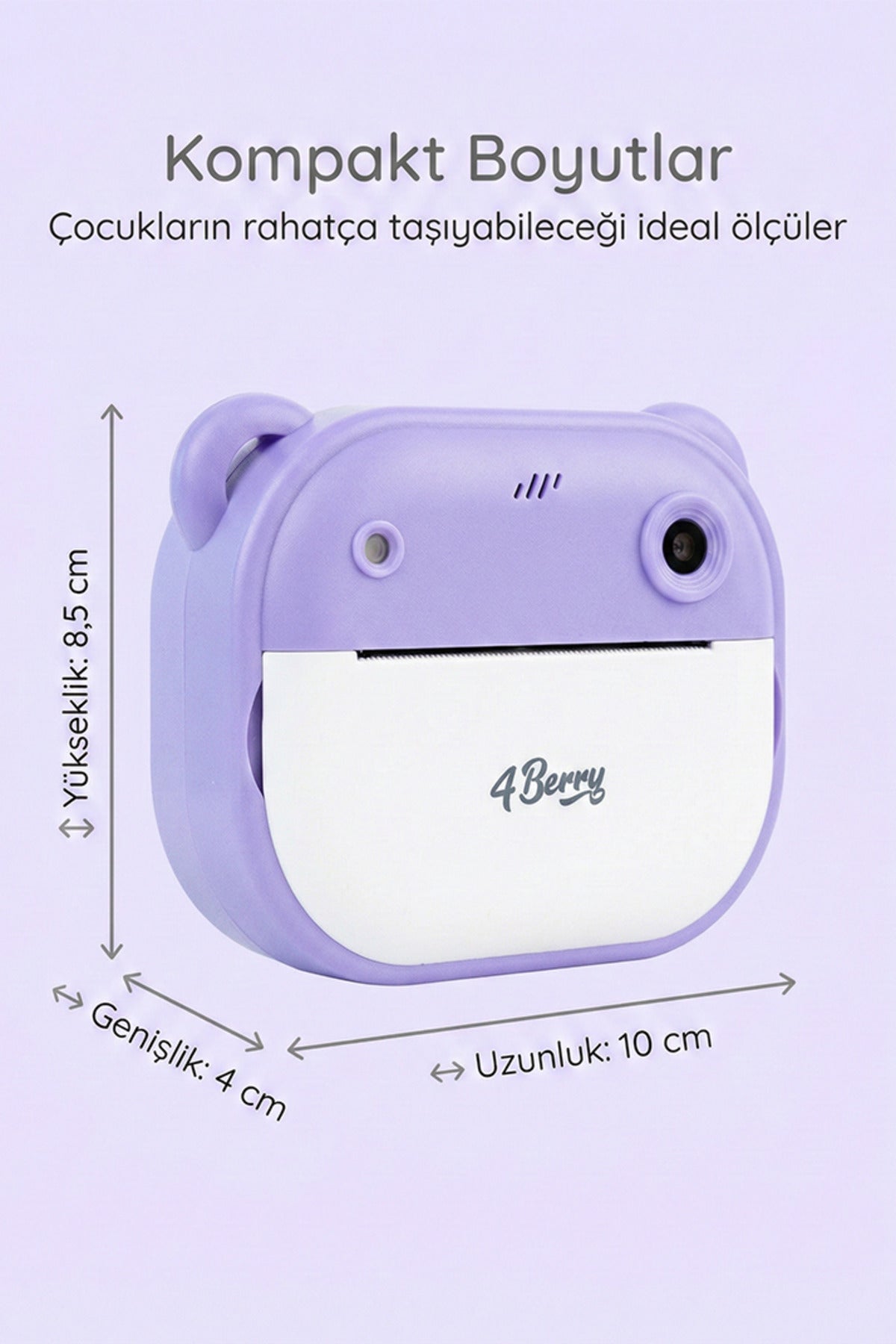 Anında Baskılı Çocuk Kamerası HD Ekranlı Termal Etiket ve Fotoğraf Baskı
