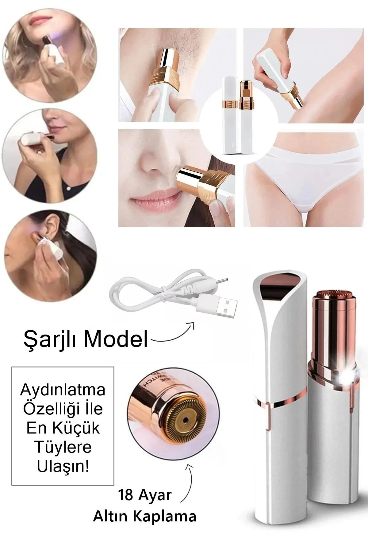 Mini Pratik Yüz Epilasyon ve Yüz Temizleme Cihazı