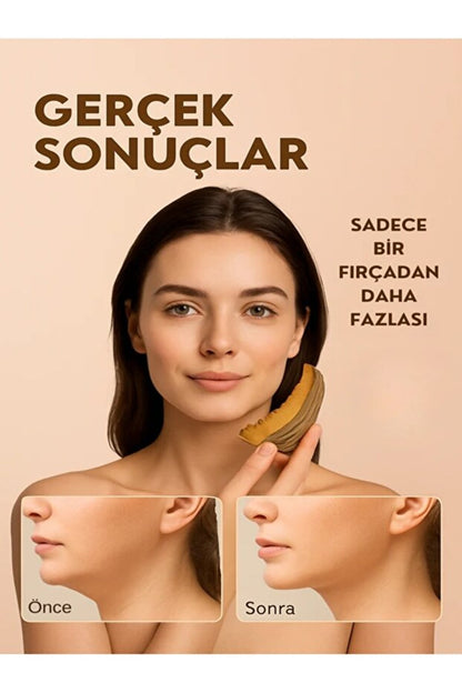 Lenf Drenaj Masaj Fırçası Yüz Boyun Çene Yumuşak Kıl