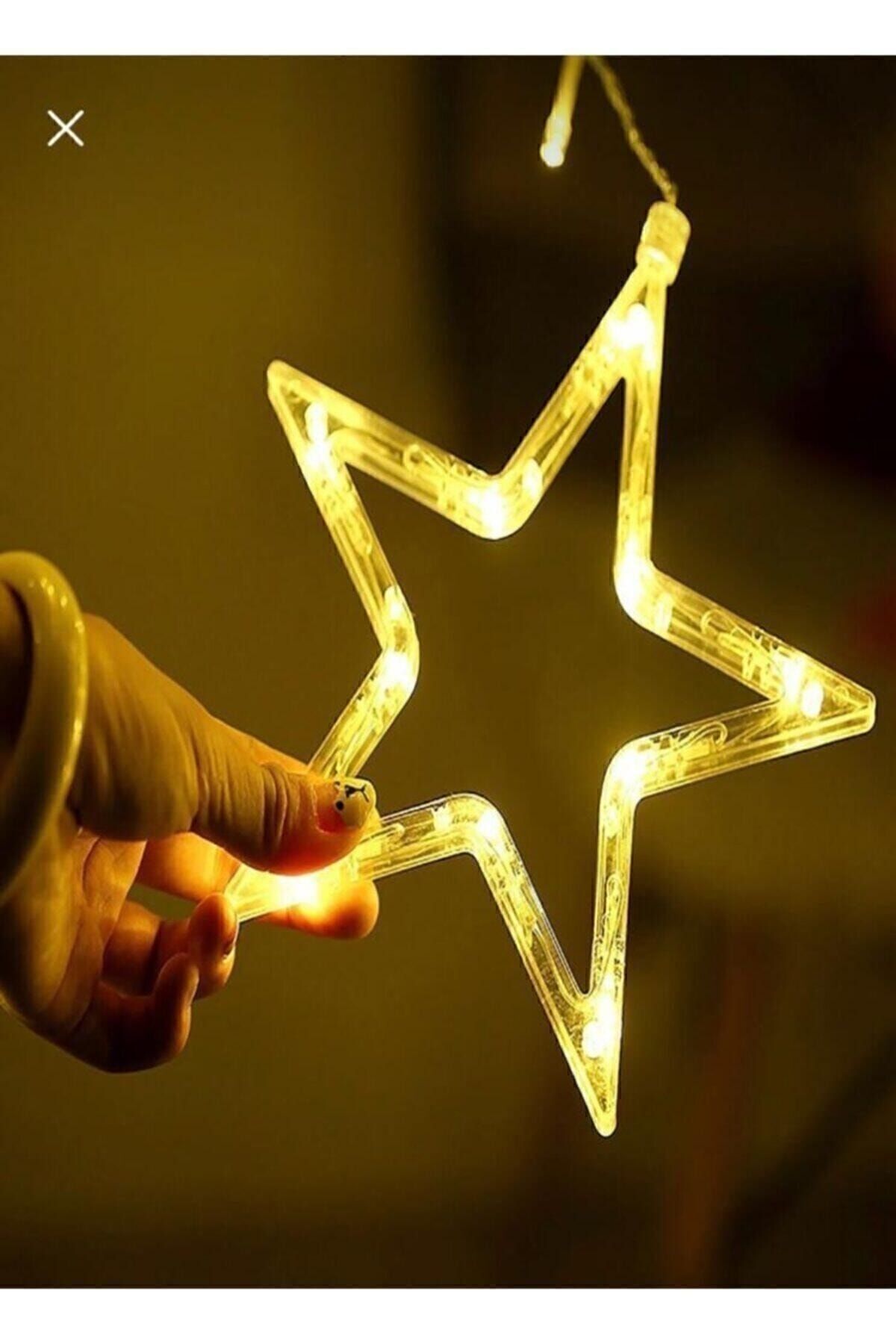 138 Ledli Yıldız Perde Işık 3 M Yılbaşı Işığı Led Işık Saçak Led Yılbaşı Perde Led