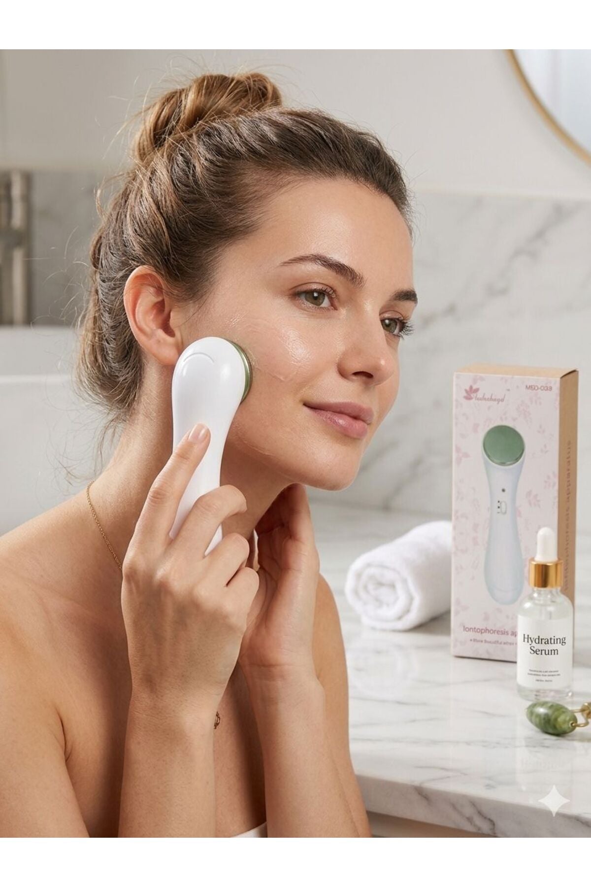 Titreşimli Cilt Bakım Cihazı - Yüz Masajı ve Serum Emilim Artırıcı Cihaz