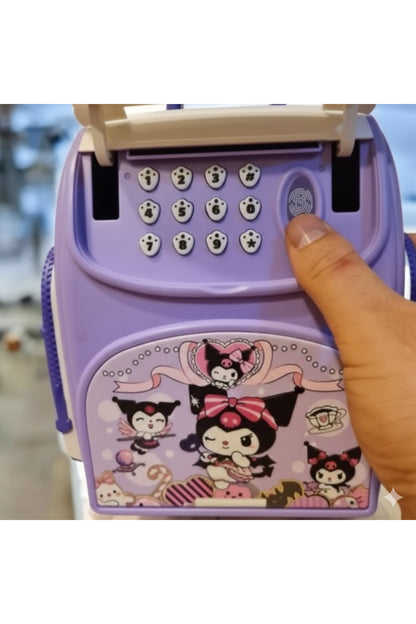 Kuromi Tasarımlı Şifreli ve Parmak İzi Okuyuculu Elektronik Kumbara - Işıklı Müzikli Kumbara