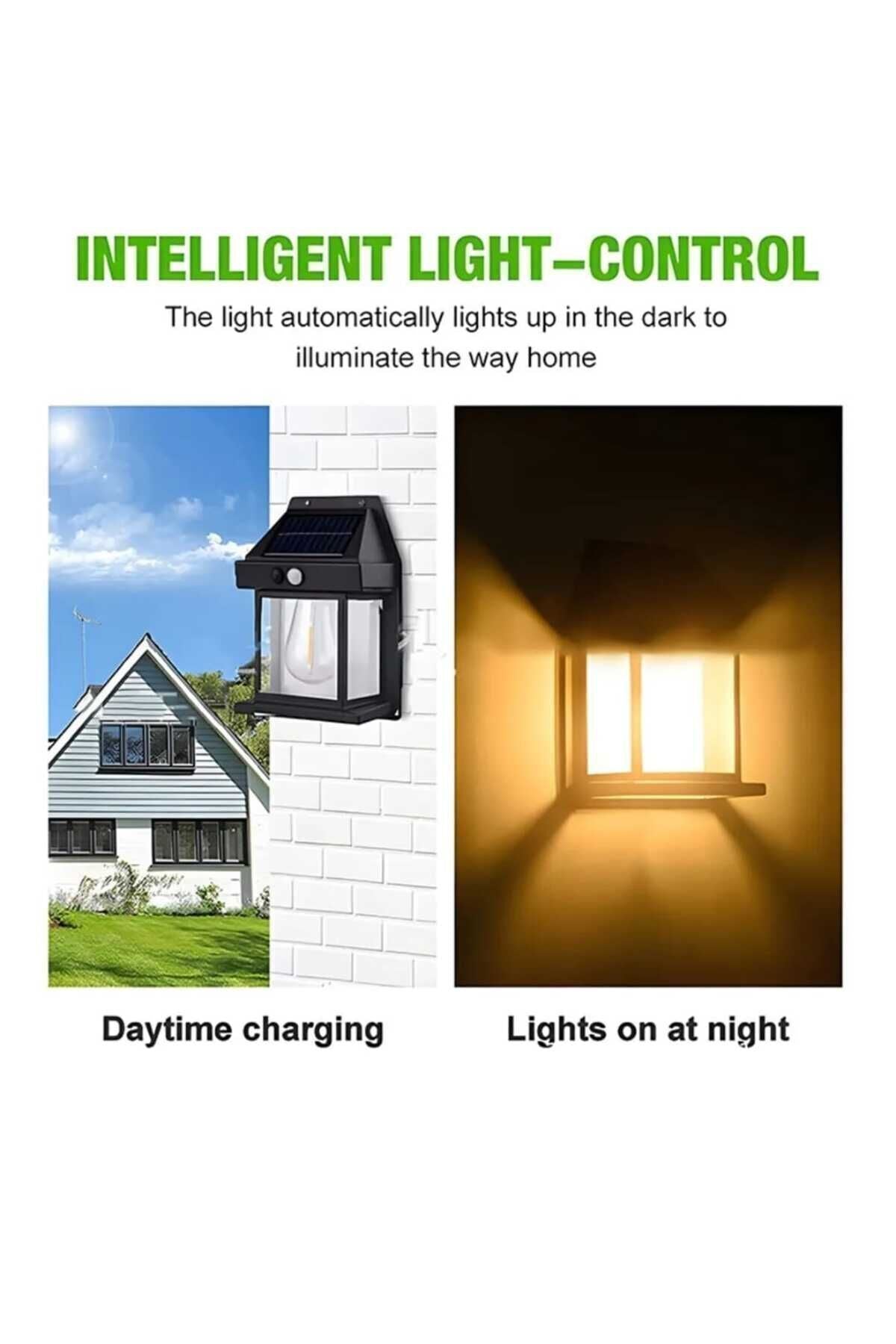 Güneş Enerjili Bahçe Led Ampul Hareket Sensörlü Bahçe Led Su Geçirmez 3 Mod'lu Solar Led Unichrome