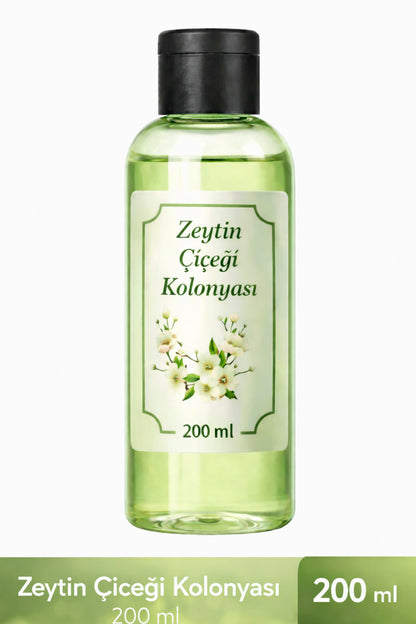 Zeytin Çiçeği Kolonyası 200 ml 80 Derece Hijyenik Şişe Görünümlü Ferahlatıcı Kalıcı Parfümlü Kolonya