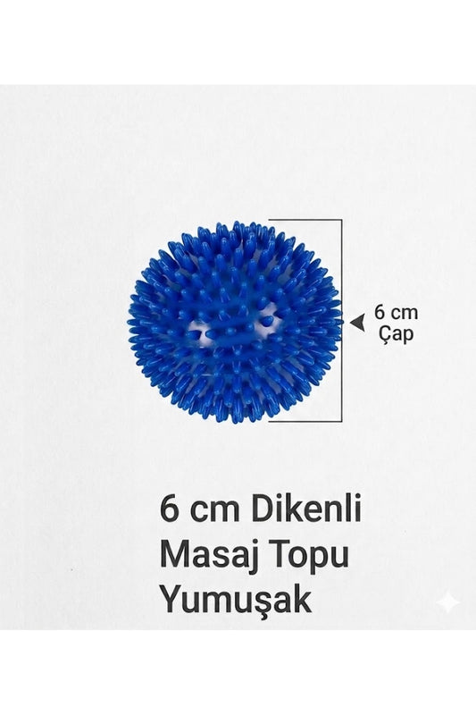 Dikenli Masaj Topu 6 cm Yumuşak Duyu Fizik Tedavi ve Egzersiz Topu