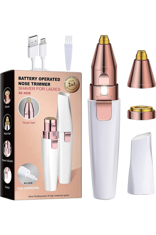 2 In Bataryalı Vücut Yüz Tıraş Makinesi Mini Epilatör