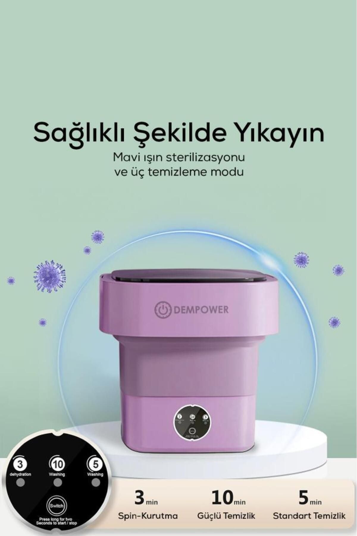 Katlanabilir Çamaşır Makinesi - Seyahat, Kamp ve Küçük Yaşam Alanları İçin İdeal
