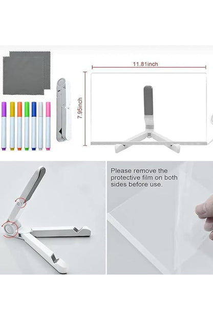 12 Inc Led Işıklı Çizim Tahtası Ayarlanabilir Stant Ve Kalemleri İle - Lisinya