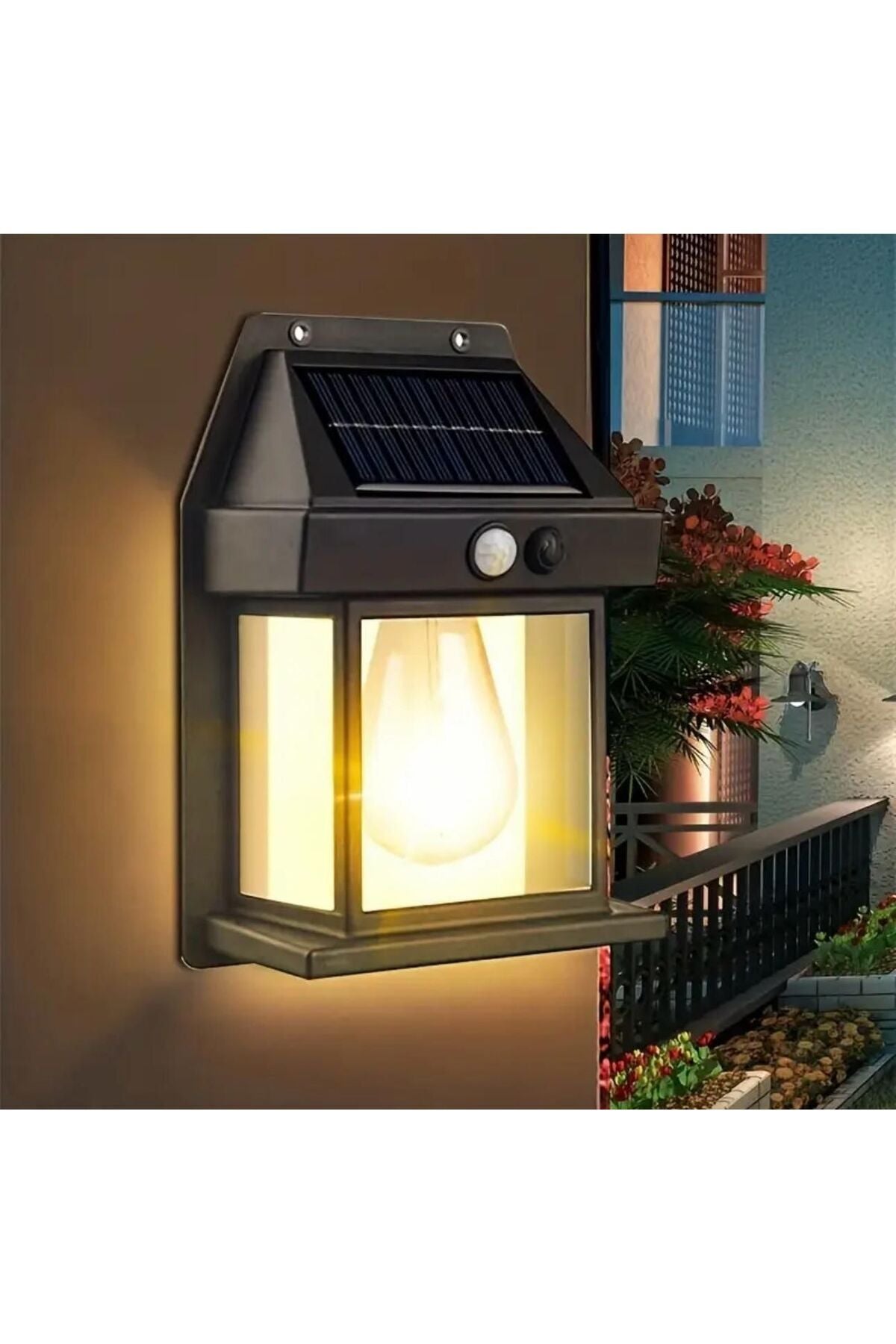 Ampül Moldel Solar Duvar Lambası Dış Cephe