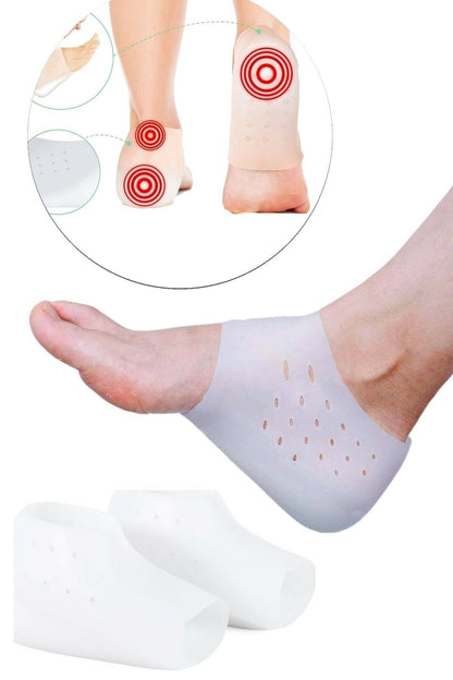 Silikon Topuk Çorabı Dolgusu Yükseltici Gizli Topuk Dikeni Tabanlık Koruyucu Boy Uzatıcı Ortopedik