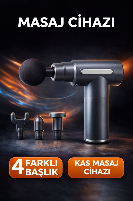 Profesyonel Masaj Cihazı – 4 Başlıklı Derin Kas Masaj Aleti