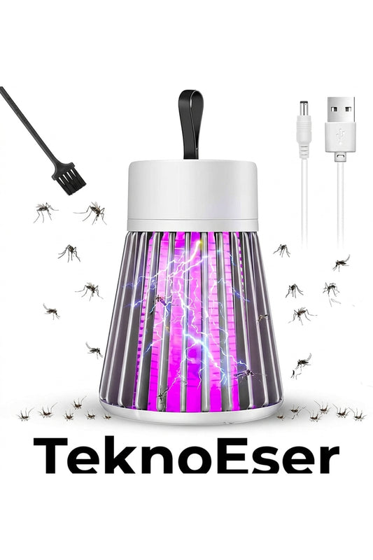 UV Sivrisinek Tuzak Lambası – Elektrikli Böcek Öldürücü USB Şarjlı Sinek Kovucu Kapalı Mekan