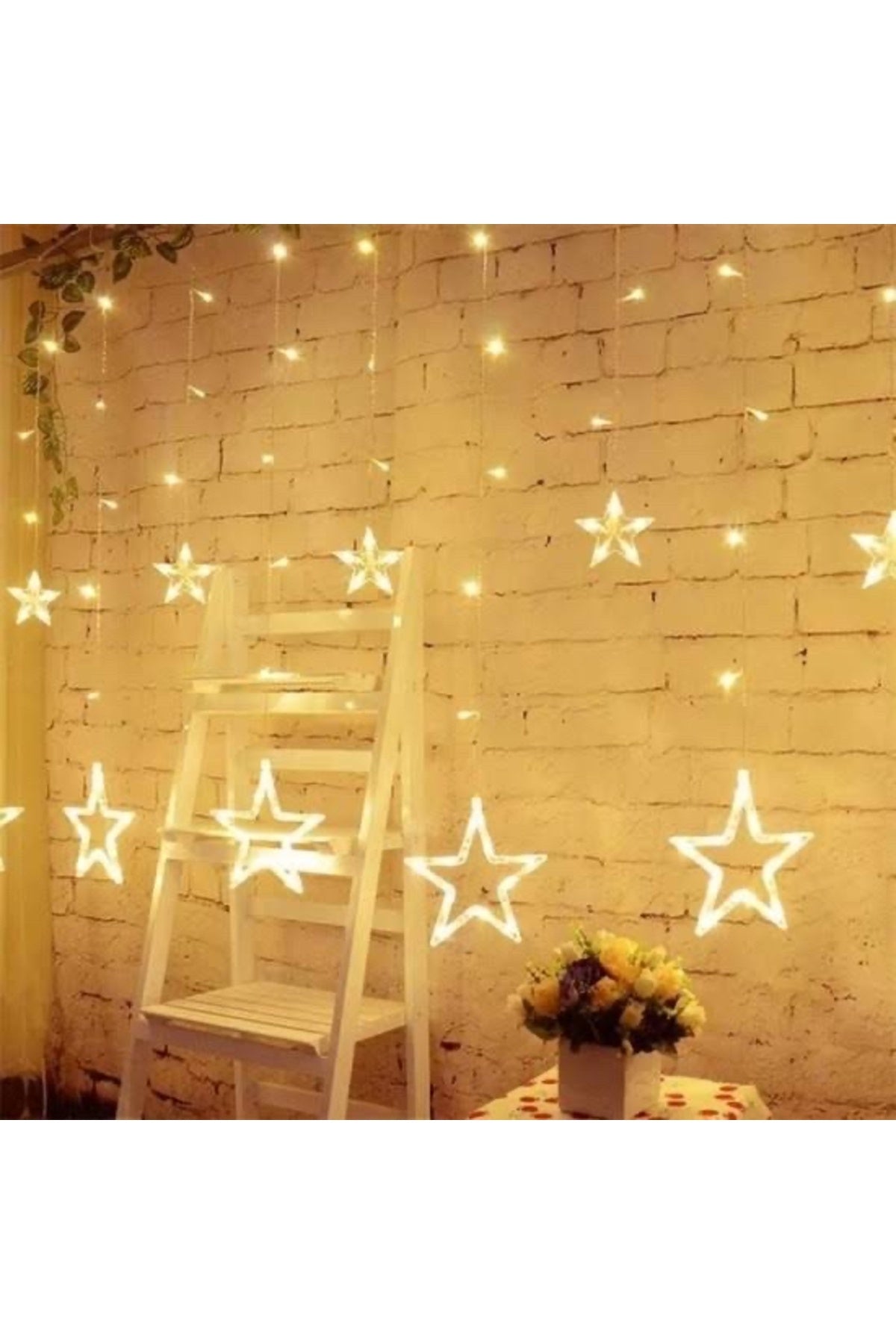 Dekoratif Perdelik yıldızlı Peri Led Gün Işığı Dekor Mekan Süsleme Ev Romantizm Işığı led ışık