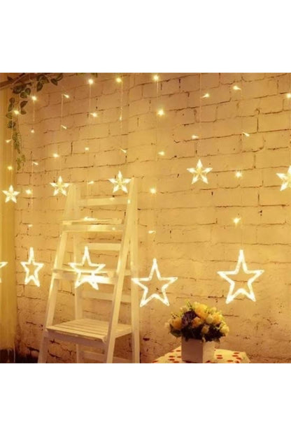 Dekoratif Perdelik yıldızlı Peri Led Gün Işığı Dekor Mekan Süsleme Ev Romantizm Işığı led ışık