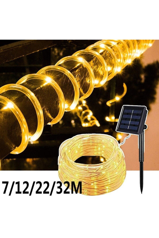 10 Metre Solar Hortum Led Aydınlatma Güneş Enerji Gün Işığı Dış Mekan Bahçe Teras Balkon Su Geçirmez