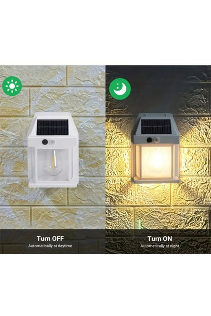 Ampül Moldel Solar Duvar Lambası Dış Cephe