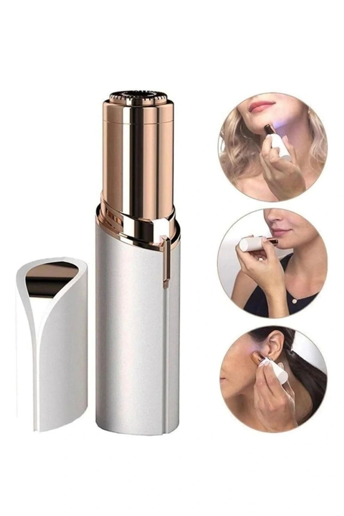 Epilasyon Yüz Çene Işıklı Kıl Tüy Alma Mini Cep Epilasyonu Kadın Mini Traş Makinesi Pilli