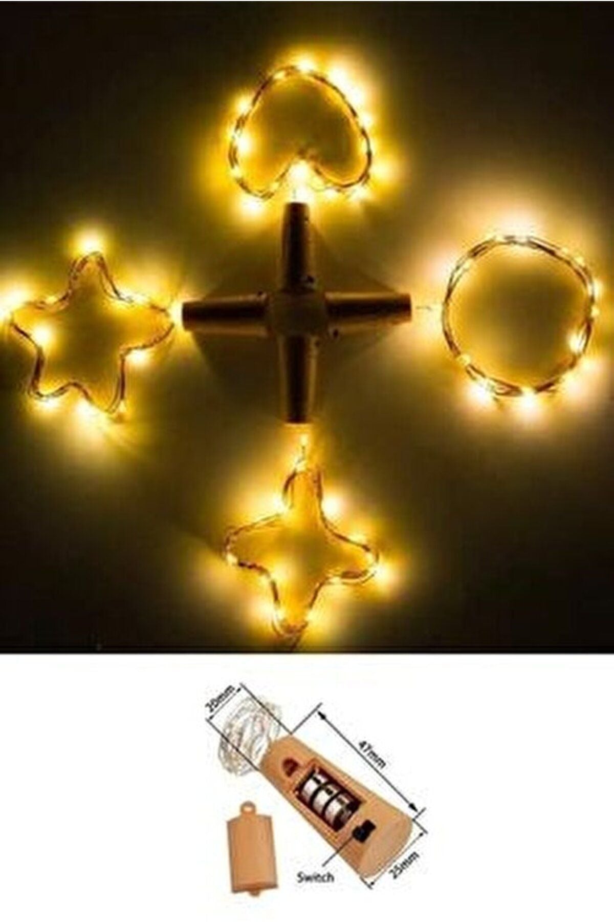 Mantar Tıpalı Peri Led 2 Metre Şişe Led Piller Dahil