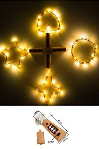 Mantar Tıpalı Peri Led 2 Metre Şişe Led Piller Dahil