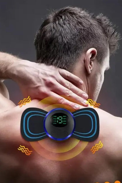 Kas Rahatlatıcı Mini EMS Masaj Bandı – 8 Farklı Mod ve LCD Ekranlı Şarjlı Elektrikli Kas Stimülatörü