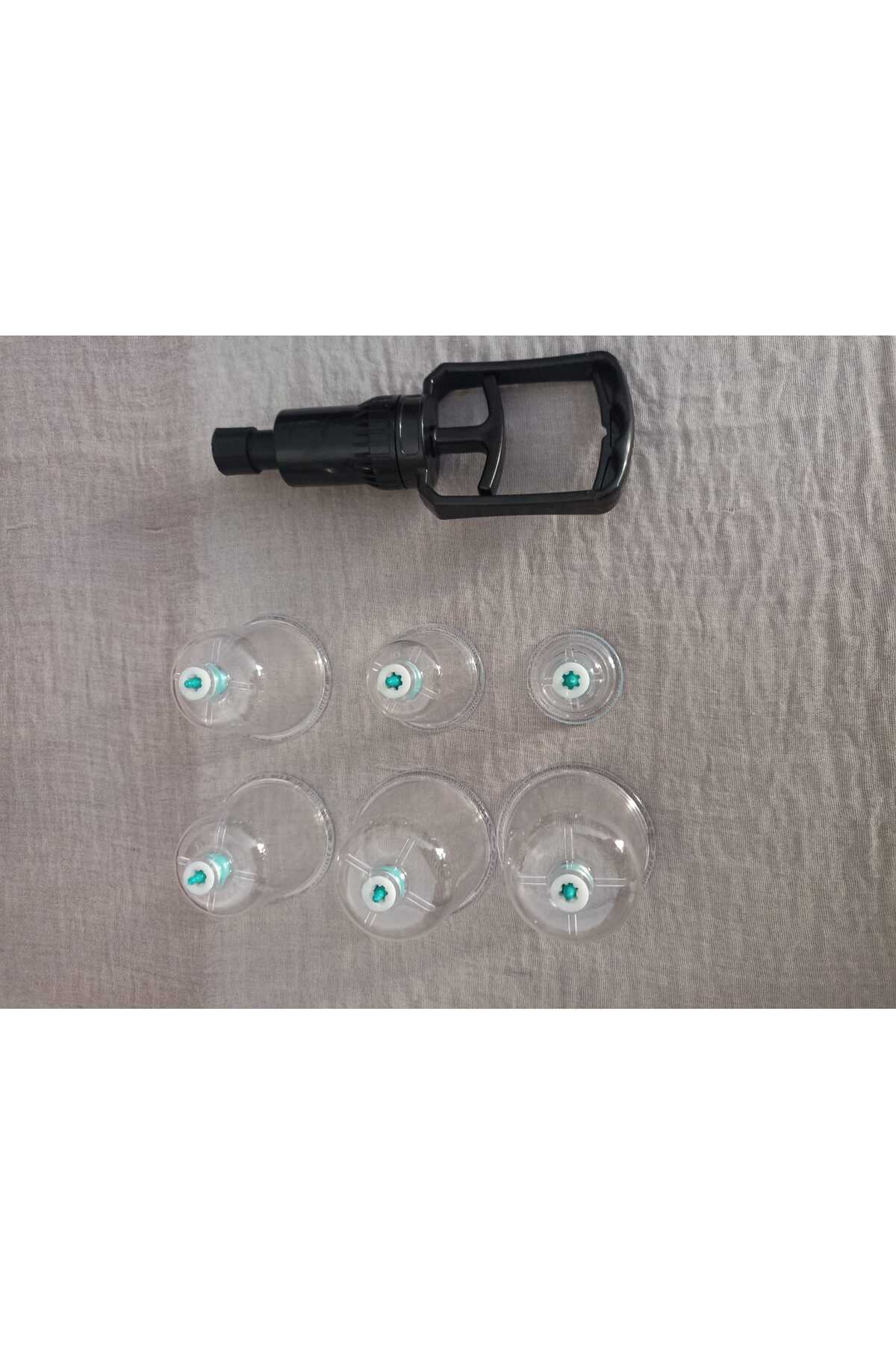 6lı Kupa Çekme Seti Vakumlu Masaj Aleti Hacamat Pompalı Selüloit Çatlak Giderici