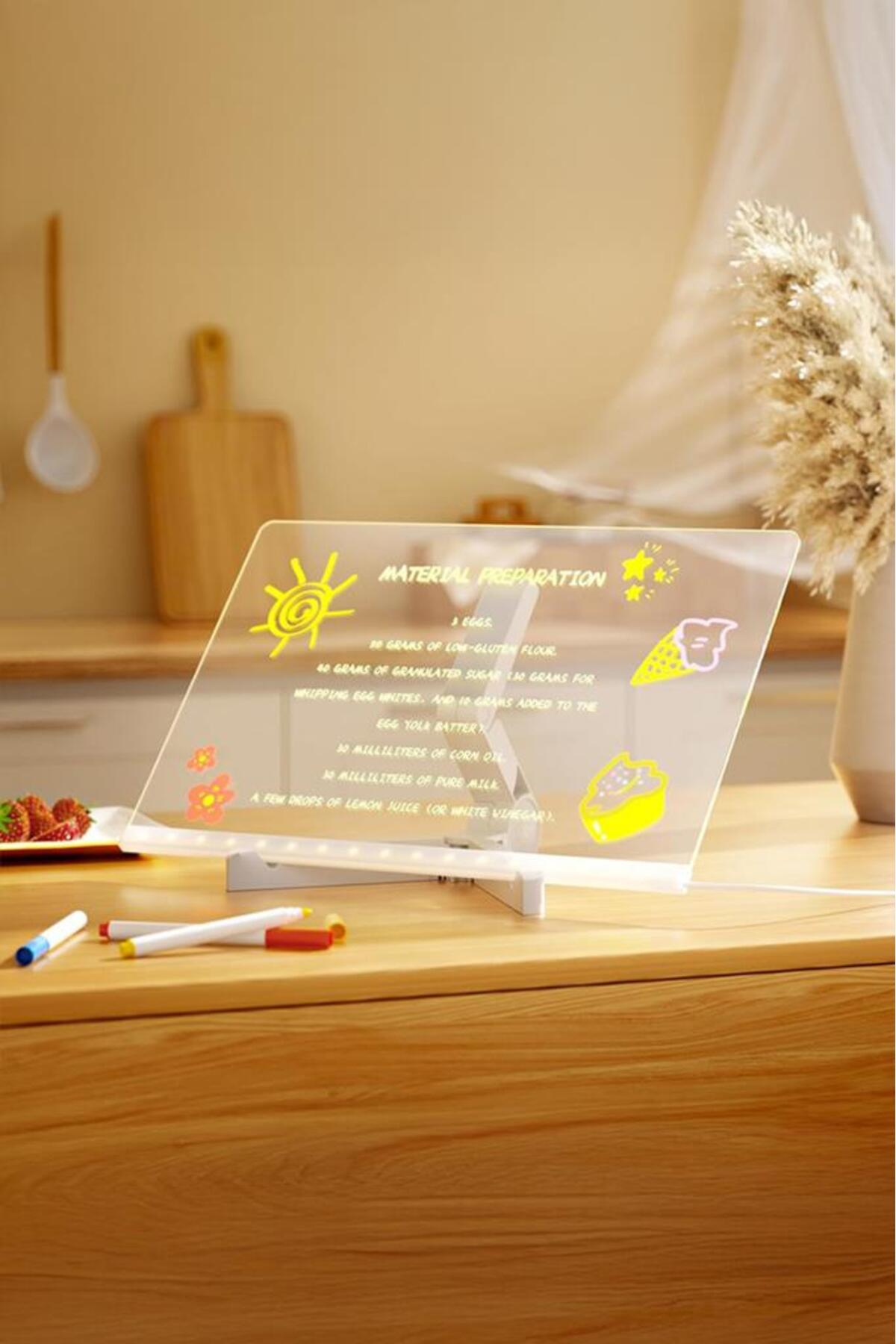 Ledli Ayarlanabilir Standlı Çizim Tableti 30x20 cm