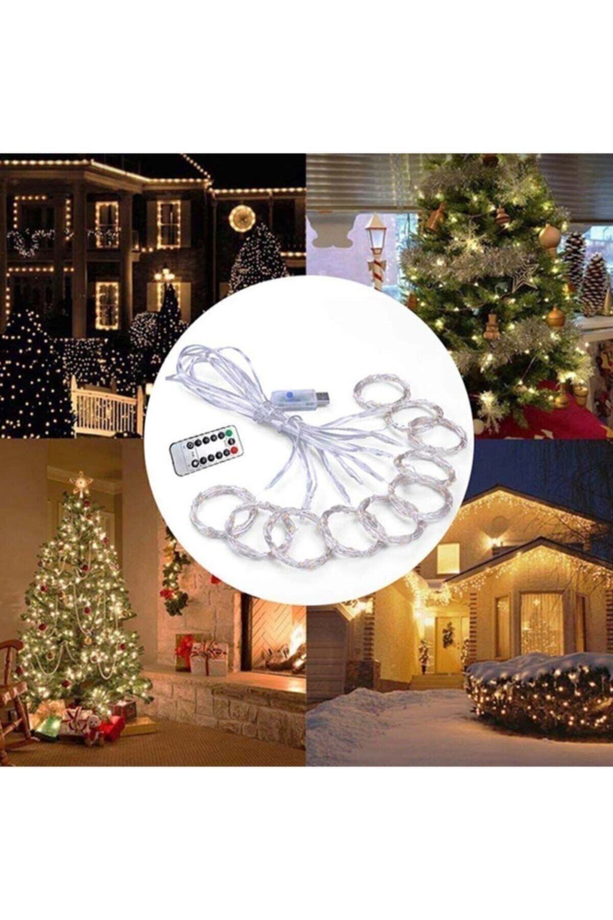 Peri Telli Perde Led Işık 2.5x2.5 Metre 300 Ledli Kumandalı Usb'li 8 Animasyonlu