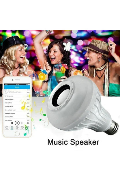Uzaktan Kumandalı Bluetooth ve Hoparlörlü Müzik Çalabilen RGB LED Ampul 12W