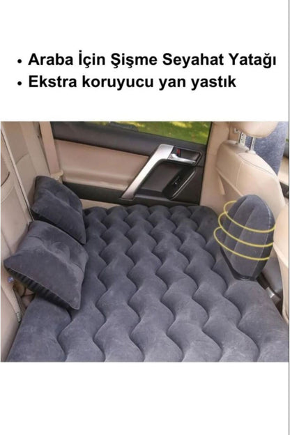 Şişme Yatak Araba Ve Kamp Yatağı Çanta Elektrikli Pompa Tamir Kiti Ve Yastıklı Yatak Seti