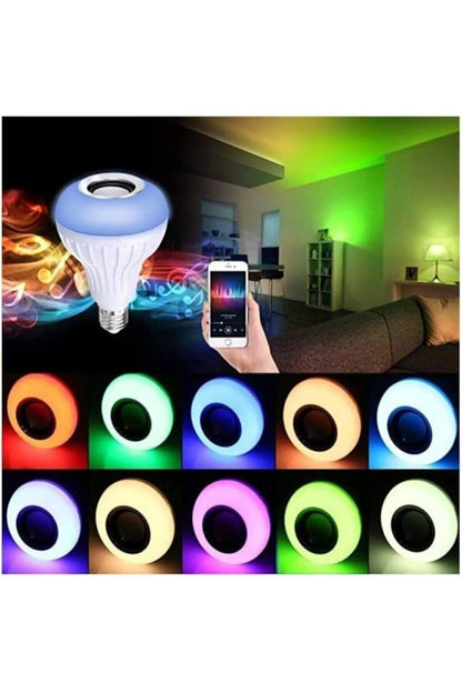 Nanopro Hoparlör Akıllı Rgb Ledli Ampul Müzikli Lamba Ses Bombası Led Music Bulb/app