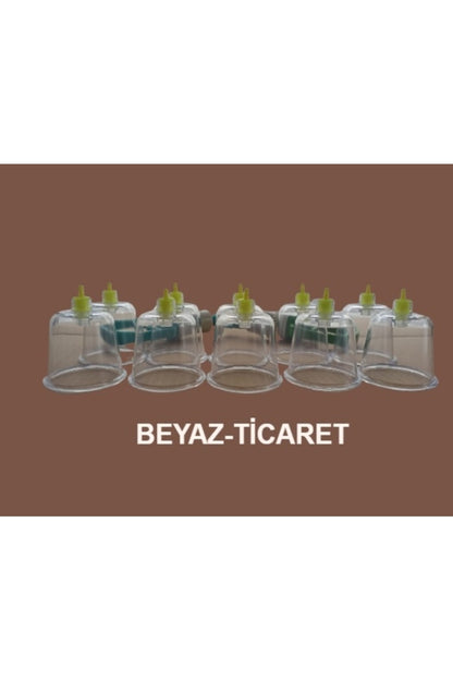 10 Adet 7 Cm  Hacamat Masaj Pompası, Hacamat Kupası Masaj Seti