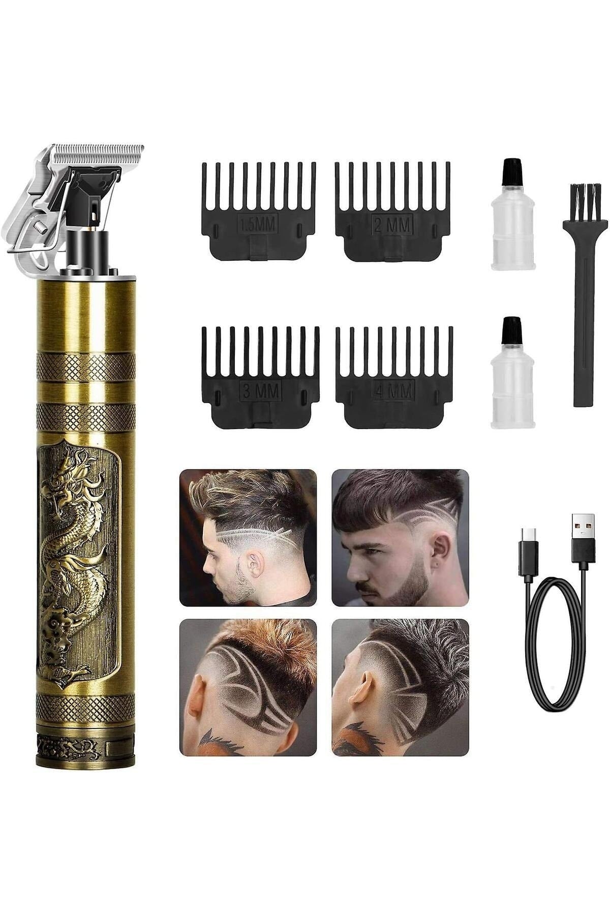 Şarjlı T-Blade Hair Trimmer Traş Makinesi 1 Yıl Saç-Sakal-Vücut 1-2 Saat Yok 1-3 Resmi Distribütör